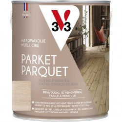 V33 huile-cire parquet blanc mat 2,5 L