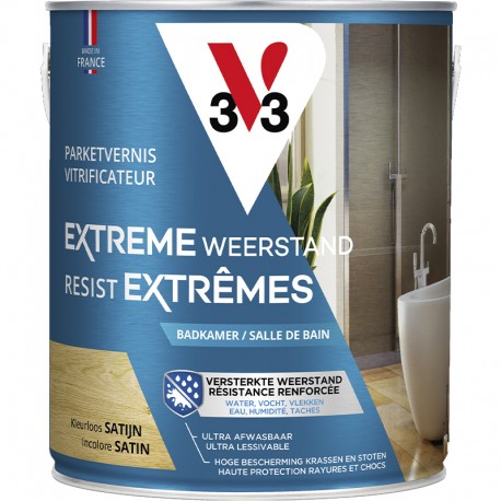 V33 vitrificateur extrême salle de bain incolore satin 0,75 L