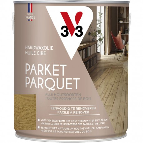 V33 huile-cire parquet chêne moyen mat 1 L