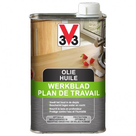 V33 vernis plan de travail incolore satin 0,5 L