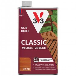 V33 huile mobilier de jardin Classic Teack mat 0,5 L