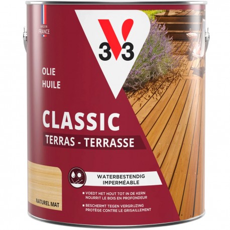 V33 huile pour terrasse Incolore mat 2,5 L