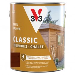 V33 lasure Chalets Color chêne foncé satin 0,75 L
