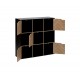 Etagère 9 cases et portes Chevrons