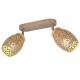 BIDAR barre 2 spots orientables 28 cm cuivre