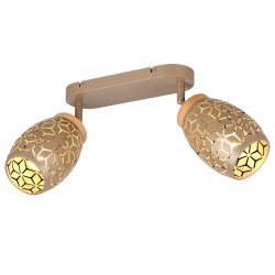 BIDAR barre 2 spots orientables 28 cm cuivre