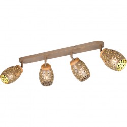 BIDAR barre 4 spots orientables 74 cm cuivre