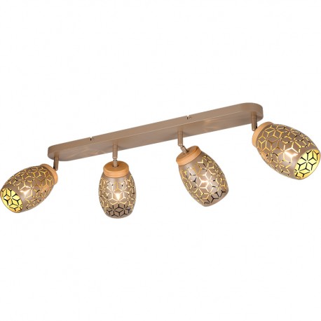 BIDAR barre 4 spots orientables 74 cm cuivre