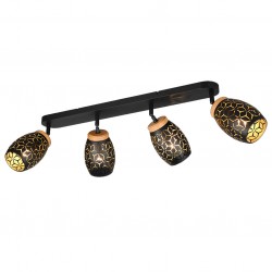 BIDAR barre 4 spots orientables 74 cm noir