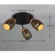BIDAR plafonnier 3 spots orientables 27 cm noir