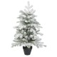 Sapin artificiel enneigé en pot 75cm