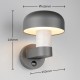 FRASER Applique extérieure  gris/béton + détecteur 24,5cm