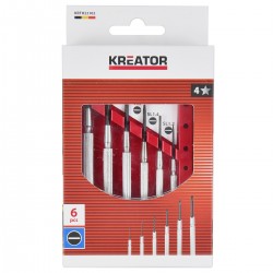 Coffret 6 tournevis de précision plats KREATOR
