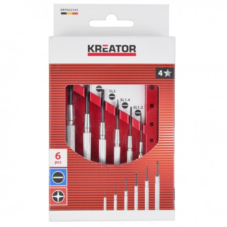 Coffret 6 tournevis de précision PH+SL KREATOR
