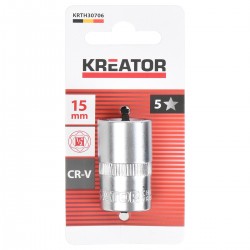 Douille 1/2" 6 pans 15 mm KREATOR