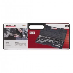 Coffret de douilles 1/2" 24pcs KREATOR