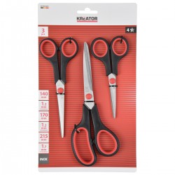 Jeu de 3 paires de ciseaux KREATOR